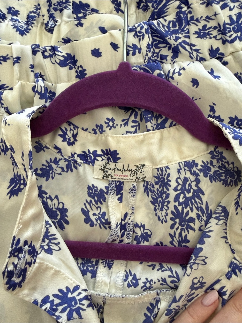 Free People Women’s Silk PJ Set size Small - Picture 6 of 6